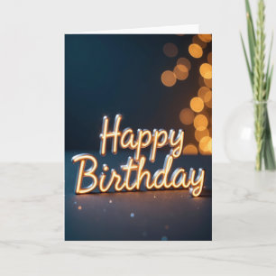 Geburtstags-Glow-Script-Karte Karte
