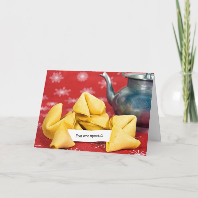 Geburtstags-Glückskeks Karte (Vorderseite)