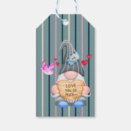 Geburtstags-Gnome-Gift-Tags Geschenkanhänger