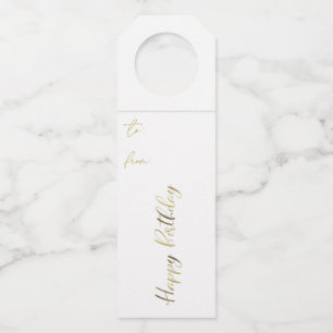 Geburtstags-Gold-Personalisierte-Flaschenhänger-Ta Flaschenanhänger
