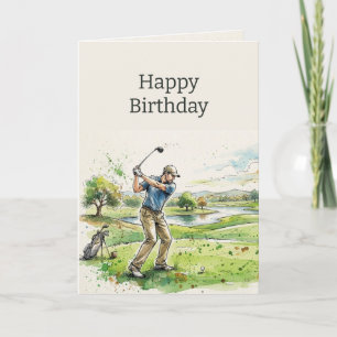 Geburtstags-Golf-Par-Tee-Grüße Karte