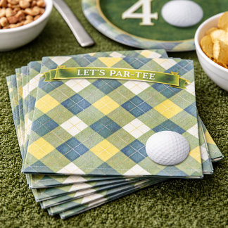 Geburtstags-Golf-Thema Lasst uns feiern Serviette