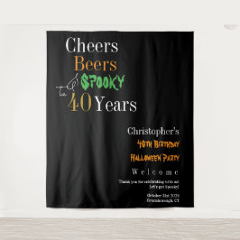 Geburtstags-Halloween-Spooky-Party Hintergrund Wandteppich