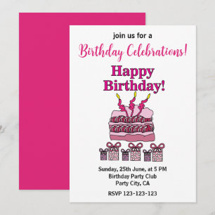 Geburtstags Happy Birthday Party Geburtstag Einladung