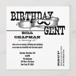 Geburtstags-Herr Einladung