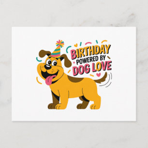 Geburtstags-Hundeliebesparty-Illustration Feiertagspostkarte