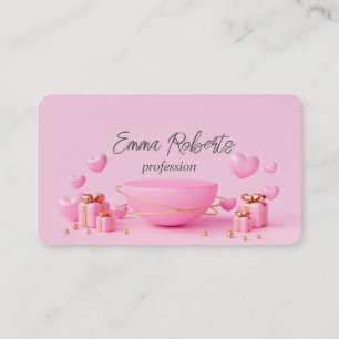 Geburtstags-Jubiläums-Geschenk Weiße Rosa Goldene Visitenkarte