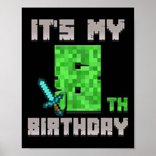 Geburtstags-Junge-Shirt Es ist mein 8. Geburtstags Poster