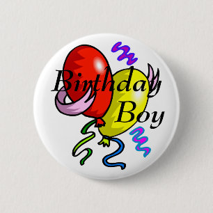 Geburtstags-Jungen-Knopf Button