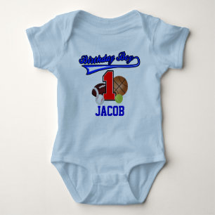 Geburtstags-Jungen-Sport-erstes Geburtstags-Shirt Baby Strampler