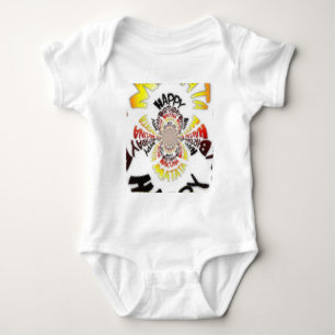 Geburtstags-Kaleidoskop Kunstposter Baby Strampler