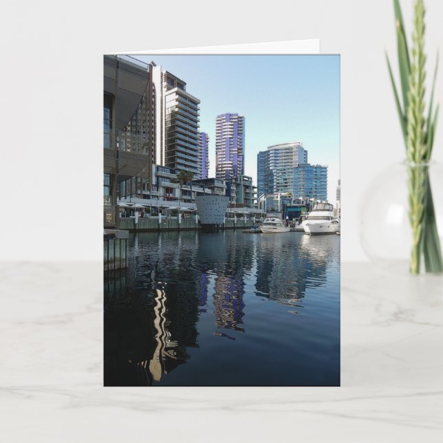 Geburtstags-Karte - Docklands Melbourne Australien Karte (Vorderseite)