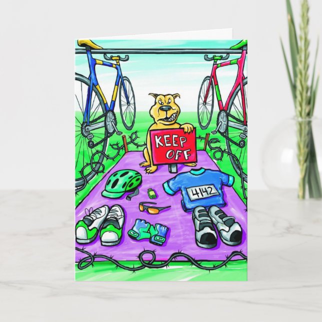 Geburtstags-Karte für Triathlete - behalten Sie Karte (Vorderseite)