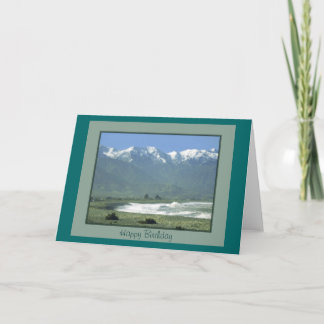 Geburtstags-Karte - Kaikoura Ozeanufer, Neuseeland Karte