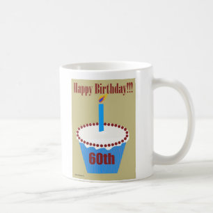 Geburtstags-kleiner Kuchen 60. Tasse