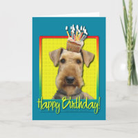 Geburtstags-kleiner Kuchen Airedale