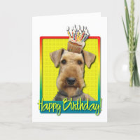 Geburtstags-kleiner Kuchen - Airedale