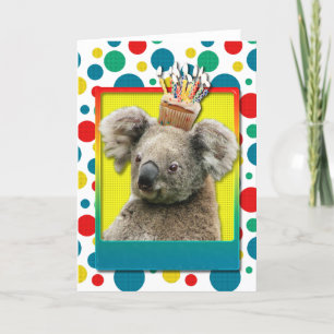 Geburtstags-kleiner Kuchen - Koala Karte