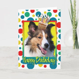 Geburtstags-kleiner Kuchen - Sheltie Karte