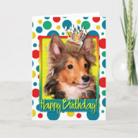 Geburtstags-kleiner Kuchen - Sheltie Welpe -