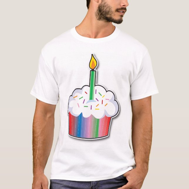 Geburtstags-kleiner Kuchen T-Shirt (Vorderseite)