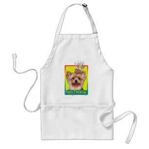 Geburtstags-kleiner Kuchen - Yorkshire Terrier Schürze