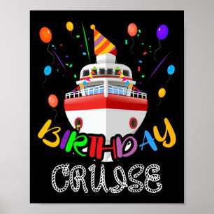 Geburtstags-Kreuzfahrt Cruising Bday-Party Ozean S Poster