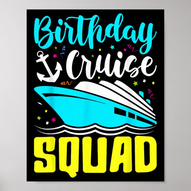 Geburtstags-Kreuzfahrt-Squad-Boots-Geburtstagsfeie Poster (Vorne)
