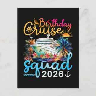 Geburtstags-Kreuzfahrt-Truppe 2026 Einladungspostkarte