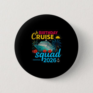 Geburtstags-Kreuzfahrt-Truppe 2026 Tropisches Aben Button