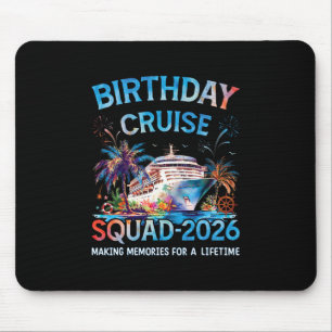 Geburtstags-Kreuzfahrt-Truppe 2026 Urlaubsreise Mousepad