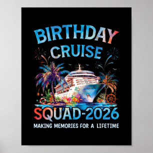 Geburtstags-Kreuzfahrt-Truppe 2026 Urlaubsreise  Poster