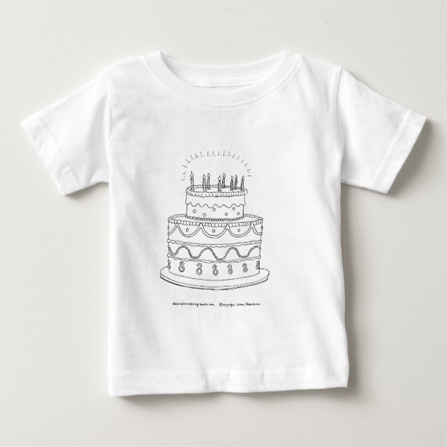 Geburtstags-Kuchen Baby T-shirt (Vorderseite)