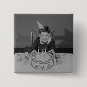 Geburtstags-Kuchen Button