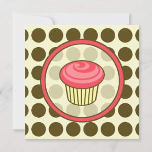 Geburtstags-Kuchen-Einladung - Rosa mit Einladung