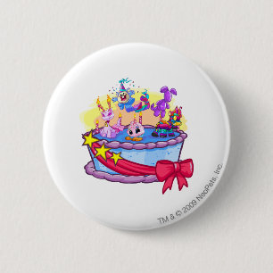 Geburtstags-Kuchen-Gruppen-Schuss Button