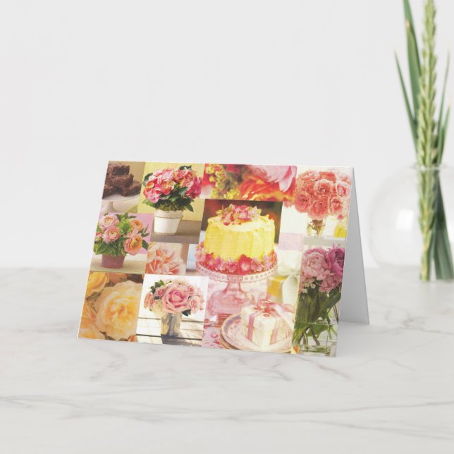 Geburtstags-Kuchen-Karte Karte (Vorderseite)