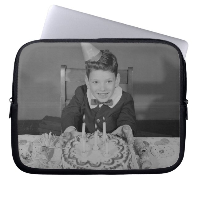 Geburtstags-Kuchen Laptopschutzhülle (Vorderseite)