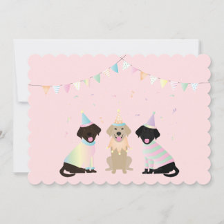 Geburtstags-Labrador Retriever Hunde Einladung