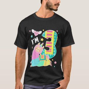 Geburtstags-Lama für Kinder Ich bin 3 Jahre altes T-Shirt