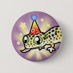 Geburtstags-LeopardGecko Button