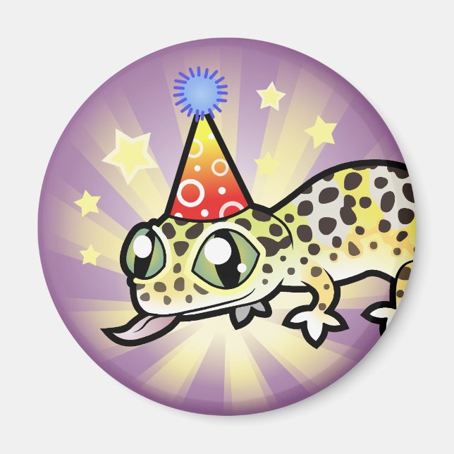 Geburtstags-Leopardgecko Magnet (Vorne)