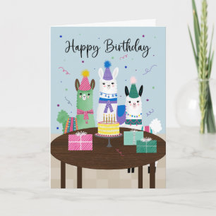 Geburtstags-Llamas-Party Karte