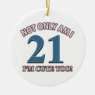 Geburtstags-Mädchen 21 Keramikornament