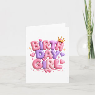Geburtstags Mädchen Ballon Buchstaben PNG   Süße r Einladung
