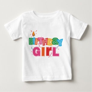 Geburtstags-Mädchen-Buchstaben Baby T-shirt