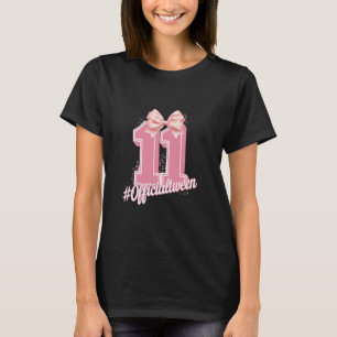 Geburtstags Mädchen Kokette Schleife 11 Jahre alte T-Shirt