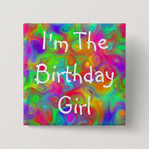 Geburtstags-Mädchen-Party-Knopf Button