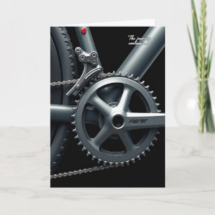 Geburtstags-Maschine-Karte für Radfahrer Karte