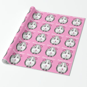 Geburtstags-Meerschweinchen-Packpapier Geschenkpapier